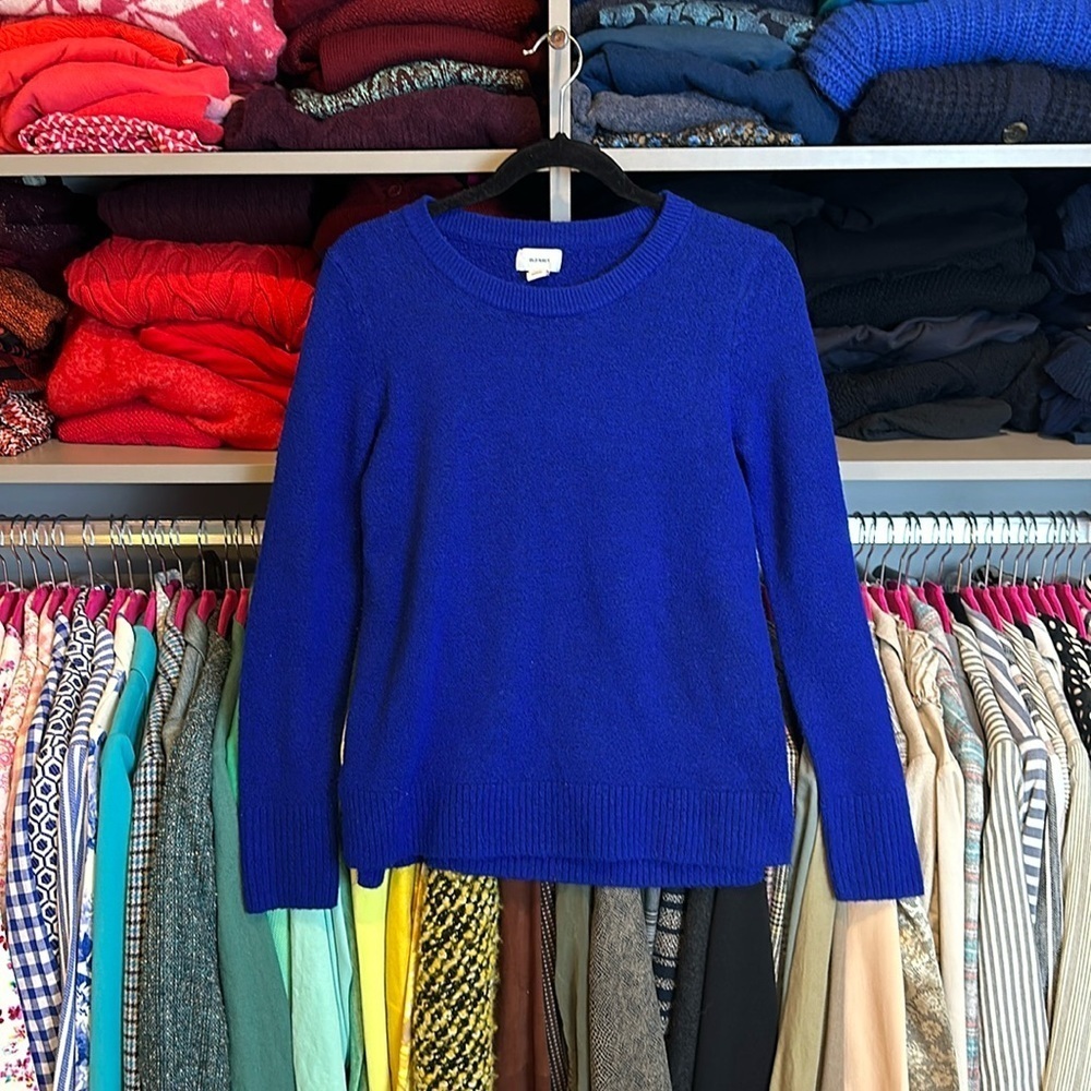 Old Navy royal blue long sleeve crew neck sweater size XS